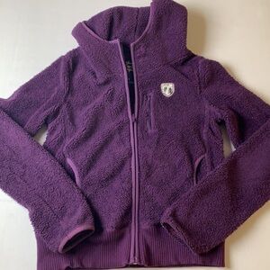 American Eagle Purple Fleece Jacket Small